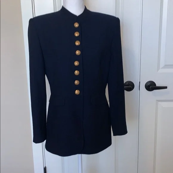 Lauren Ralph Lauren navy blue pea coat. - Picture 2 of 8